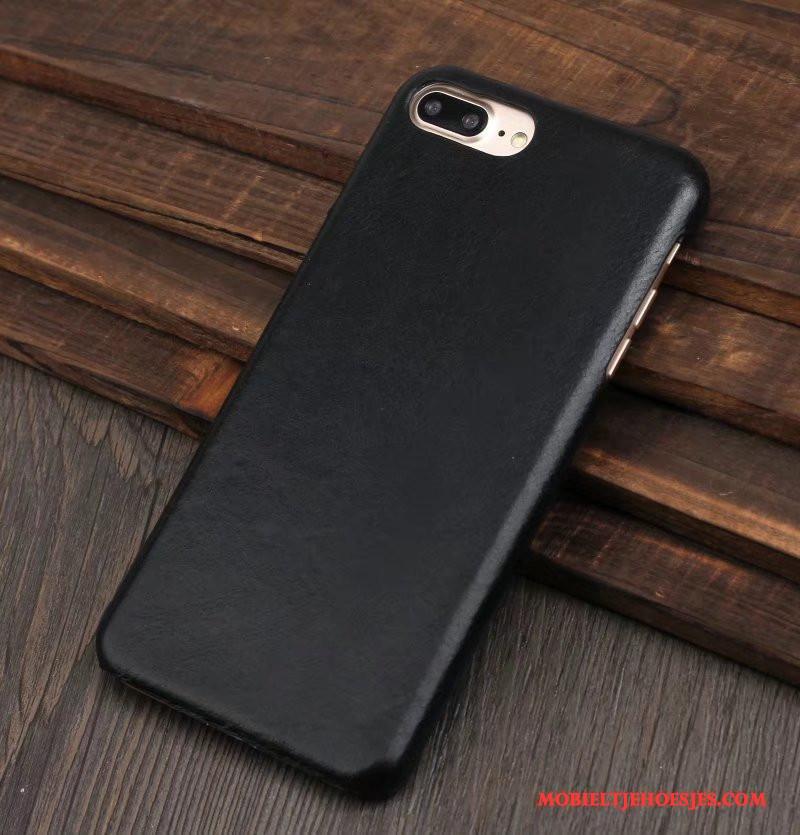 iPhone 8 Plus Leren Etui Bruin Bescherming Hoes Anti-fall Hoesje Telefoon Mobiele Telefoon