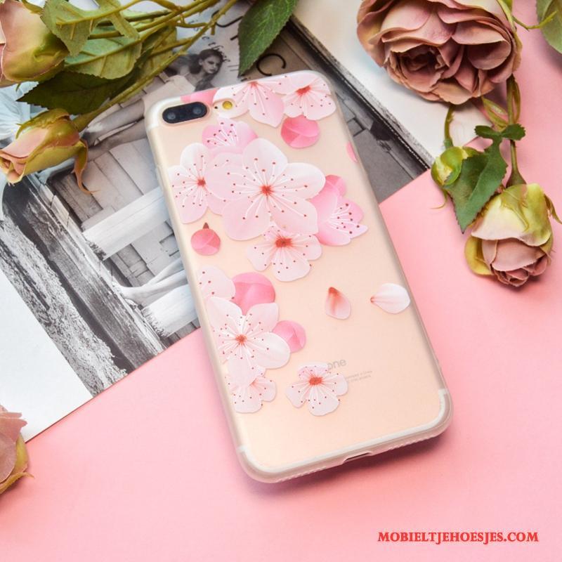 iPhone 8 Plus Patroon Schrobben Lovers Kleur Hoesje Zacht Telefoon