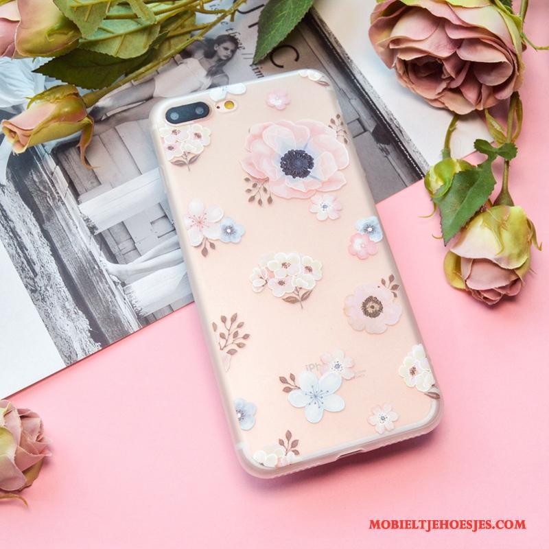 iPhone 8 Plus Patroon Schrobben Lovers Kleur Hoesje Zacht Telefoon