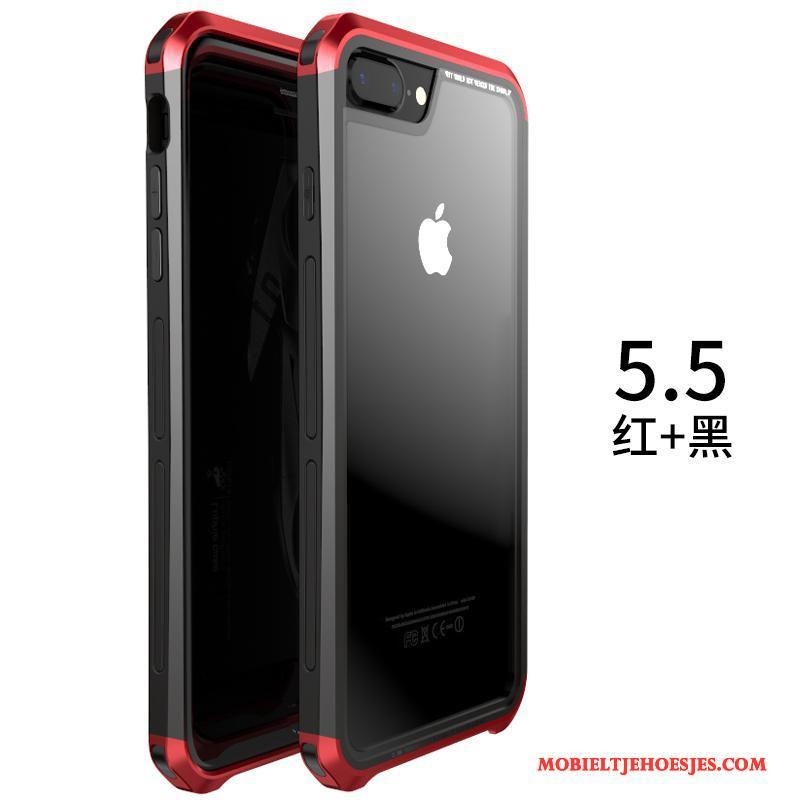 iPhone 8 Plus Persoonlijk Bescherming Rood Hoesje Telefoon All Inclusive Trend Metaal