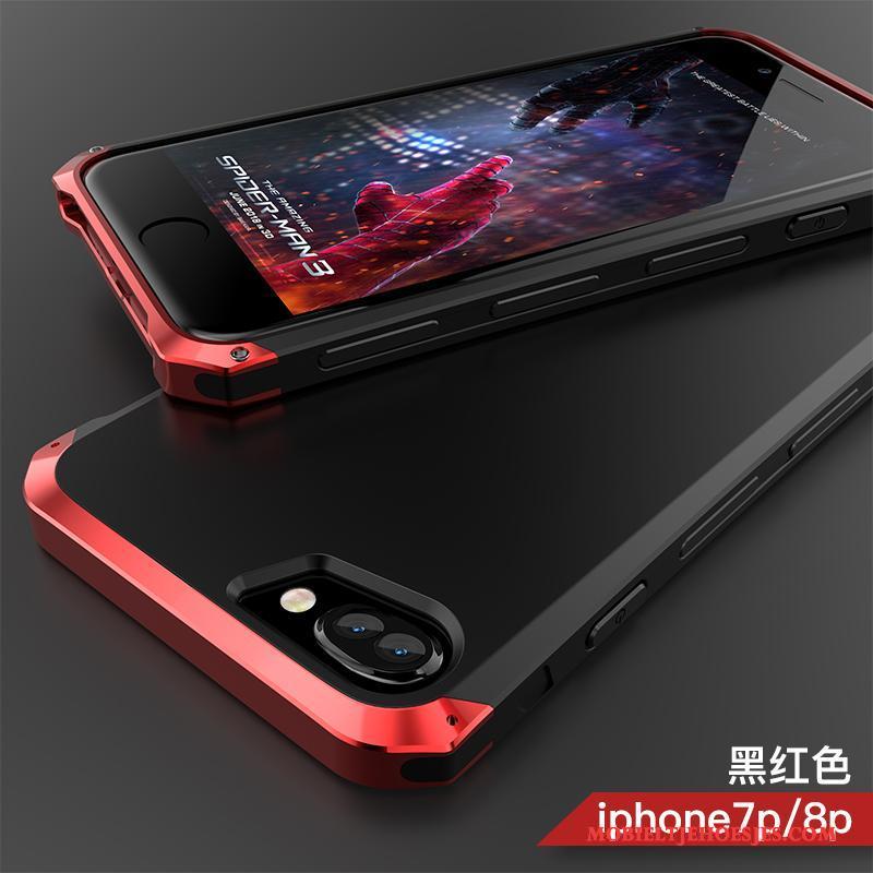 iPhone 8 Plus Purper Hoesje Telefoon Anti-fall All Inclusive Metaal Scheppend Persoonlijk