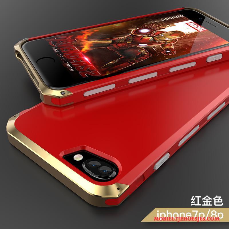 iPhone 8 Plus Purper Hoesje Telefoon Anti-fall All Inclusive Metaal Scheppend Persoonlijk