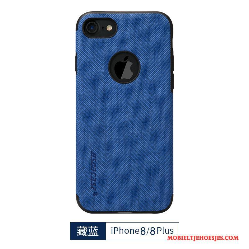 iPhone 8 Plus Siliconen Hoes Hoesje Telefoon Khaki Eenvoudige Rood Bescherming