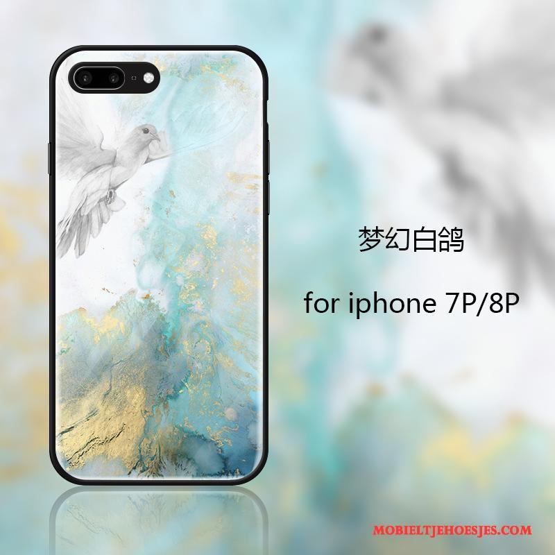 iPhone 8 Plus Trend Anti-fall Scheppend Nieuw Hoesje Telefoon Glas Siliconen