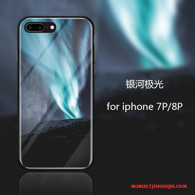 iPhone 8 Plus Trend Anti-fall Scheppend Nieuw Hoesje Telefoon Glas Siliconen