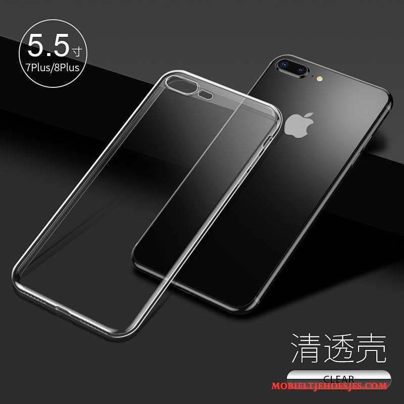 iPhone 8 Plus Zacht Zilver Hoesje Telefoon Anti-fall Doorzichtig All Inclusive Dun