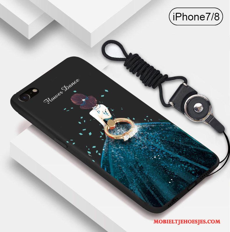 iPhone 8 Plus Zwart Trendy Merk All Inclusive Hoes Hoesje Telefoon Nieuw Siliconen