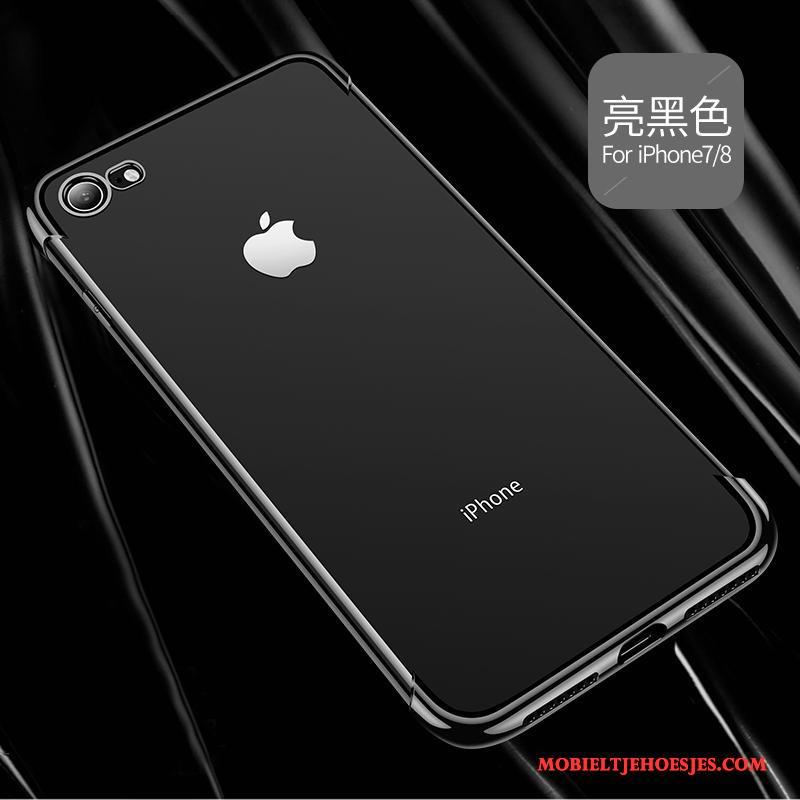 iPhone 8 Siliconen Hoesje Telefoon Trendy Merk Anti-fall Rood Zacht Doorzichtig