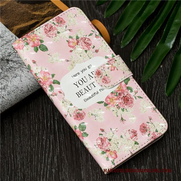 iPhone Se 2020 Bloemen Hoes Bescherming Zacht Leren Etui Zon Hoesje Telefoon