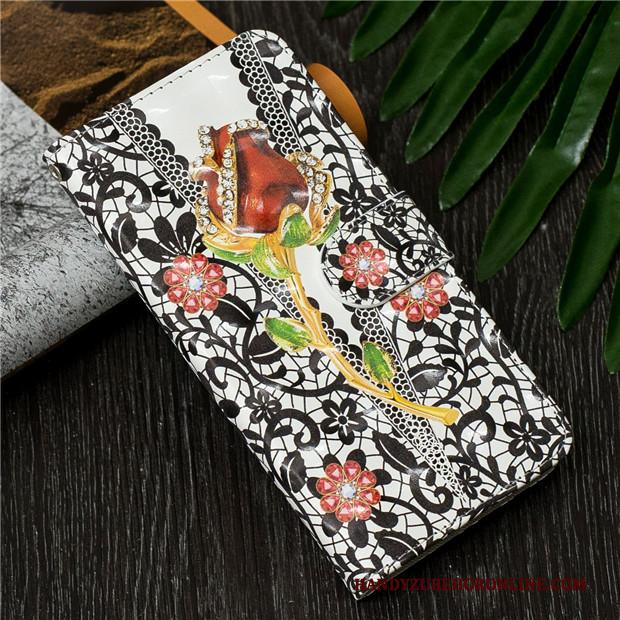 iPhone Se 2020 Bloemen Hoes Bescherming Zacht Leren Etui Zon Hoesje Telefoon