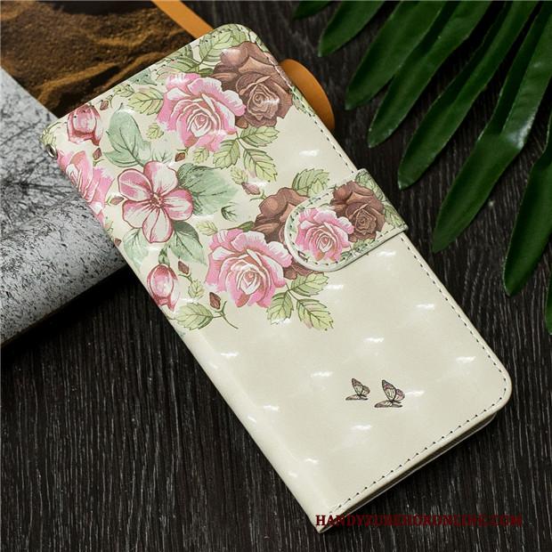 iPhone Se 2020 Bloemen Hoes Bescherming Zacht Leren Etui Zon Hoesje Telefoon