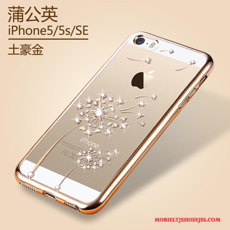 iPhone Se Doorzichtig Plating Siliconen Hoes Hoesje Bescherming Zacht