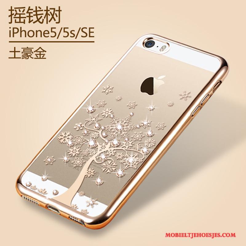 iPhone Se Doorzichtig Plating Siliconen Hoes Hoesje Bescherming Zacht