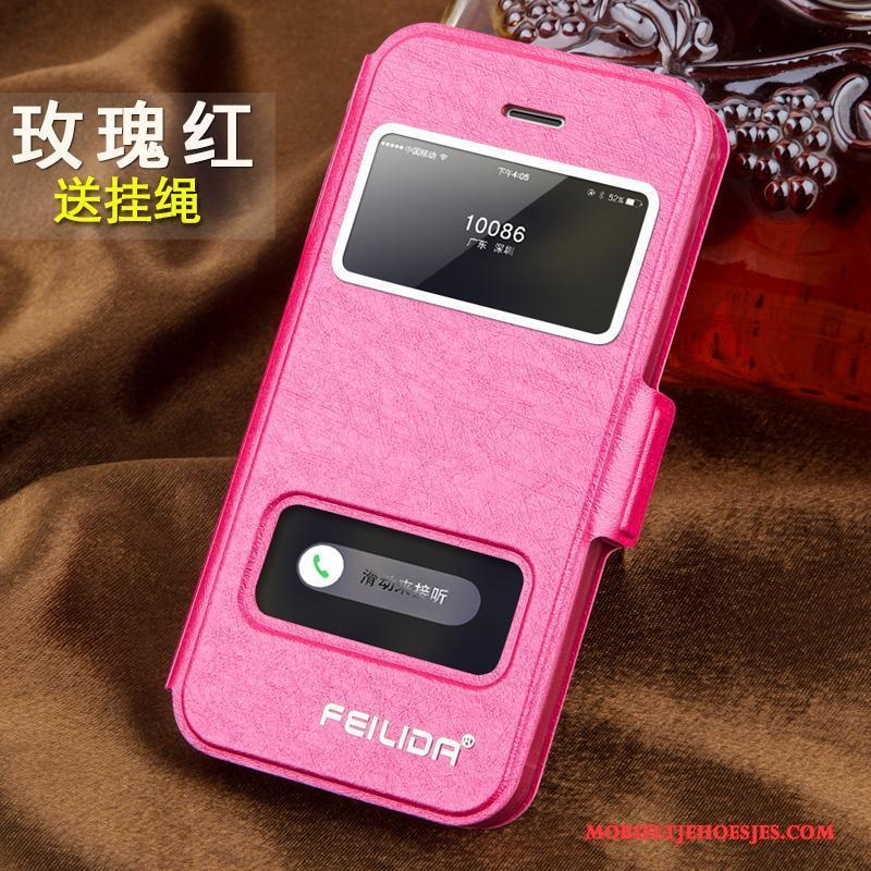 iPhone Se Hoesje Anti-fall Siliconen Roze Bescherming Clamshell Hoes All Inclusive