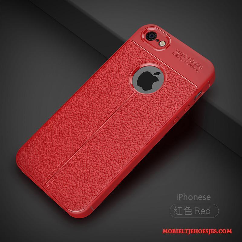 iPhone Se Hoesje Bescherming Rood Trend Patroon Zacht Eenvoudige Hoes
