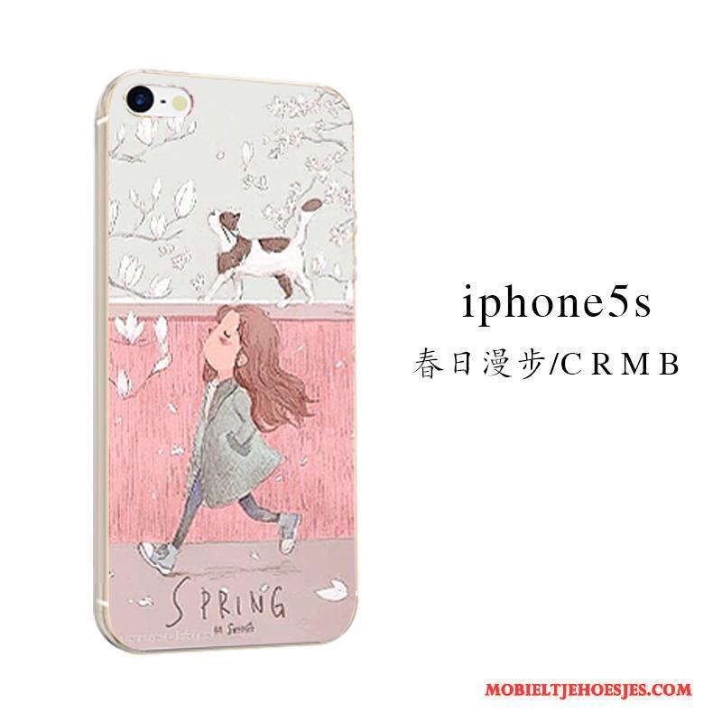 iPhone Se Hoesje Hoes Siliconen Super Schattig Bescherming Blauw All Inclusive Zacht