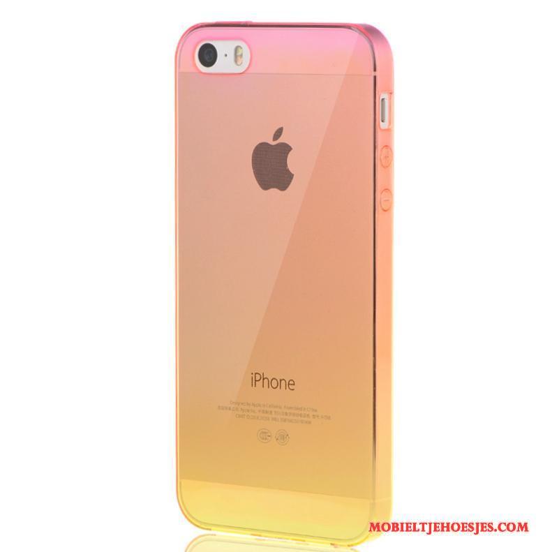 iPhone Se Hoesje Kleurverloop Siliconen Doorzichtig Eenvoudige Hoes Scheppend Zacht