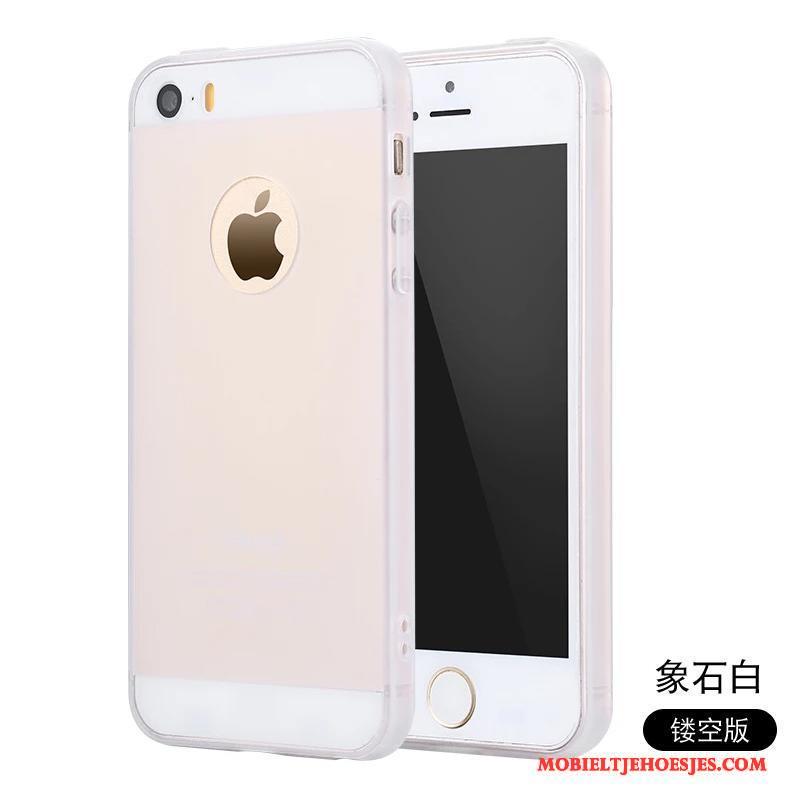 iPhone Se Hoesje Nieuw Roze Zwart Hoes Doorzichtig Bescherming Eenvoudige