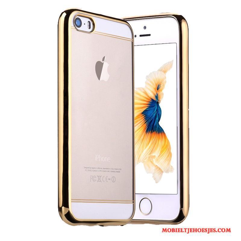 iPhone Se Hoesje Rose Goud Trend Siliconen Bescherming Anti-fall Hoes Plating