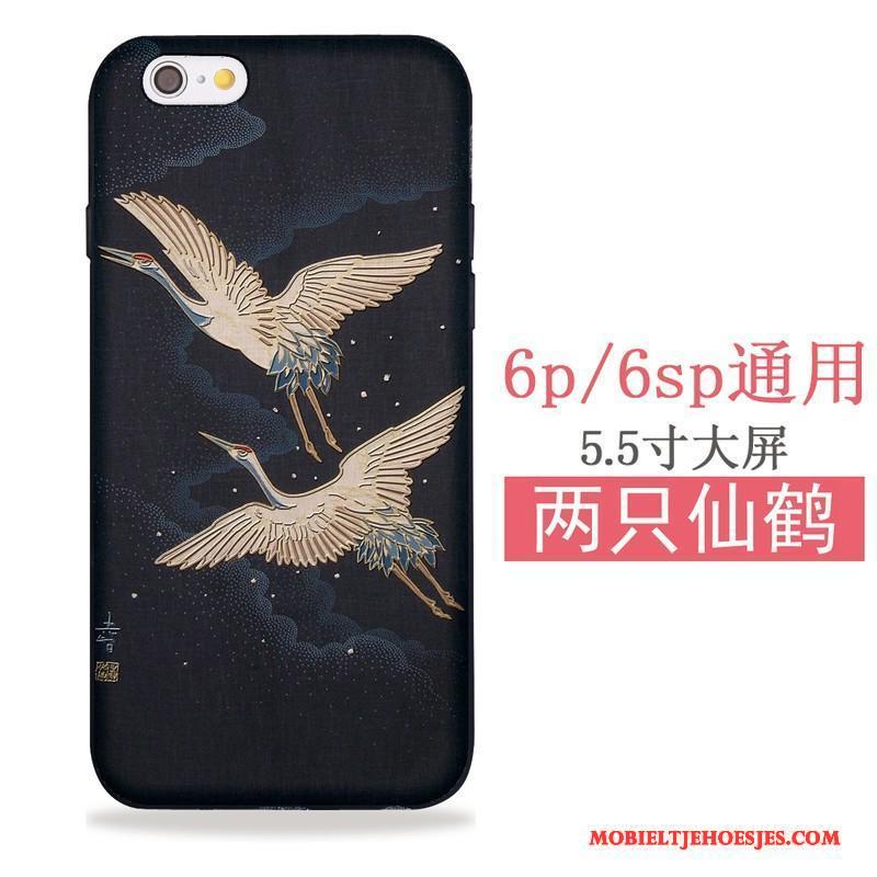 iPhone Se Hoesje Zacht All Inclusive Kat Japans Zwart Siliconen Blauw