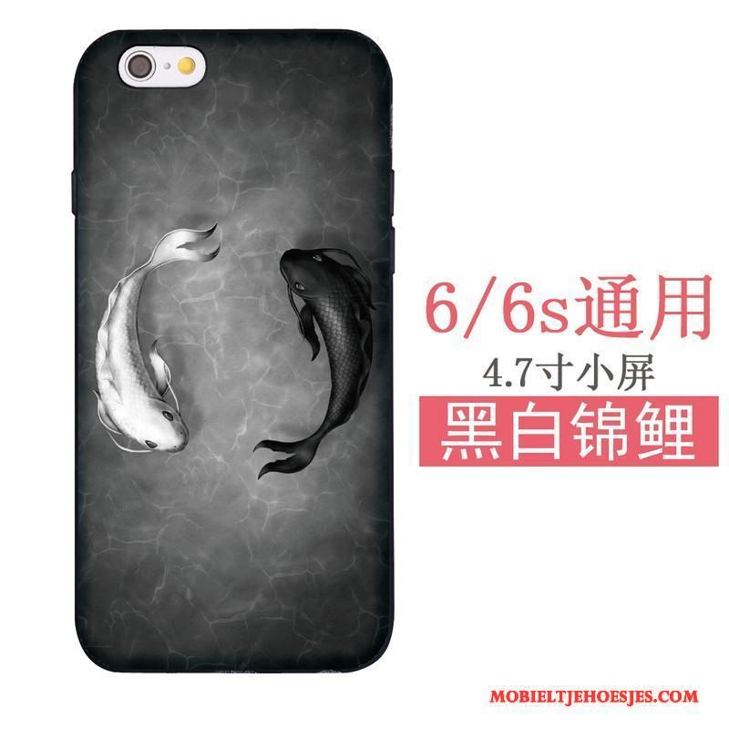 iPhone Se Hoesje Zacht All Inclusive Kat Japans Zwart Siliconen Blauw