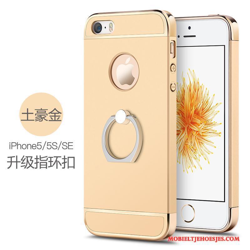 iPhone Se Rose Goud Bescherming Hoesje Hard Telefoon Anti-fall Ring