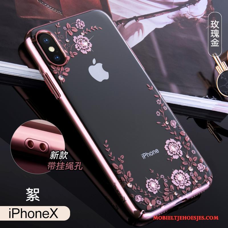 iPhone X All Inclusive Hoesje Telefoon Anti-fall Luxe Nieuw Trendy Merk Zwart