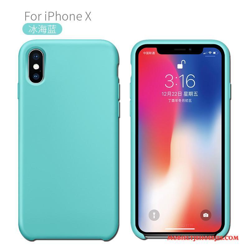 iPhone X Bescherming Hoesje Telefoon Siliconen Blauw Zacht Nieuw Scheppend