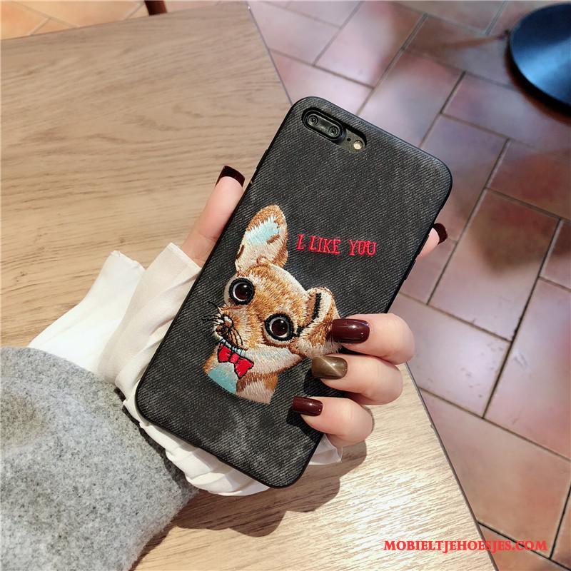 iPhone X Grijs Scheppend Hoesje Telefoon Hond Bescherming Borduurwerk All Inclusive