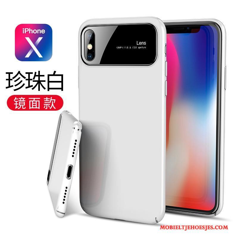 iPhone X Hoes Glas Hoesje Telefoon Trend Anti-fall Nieuw Zwart