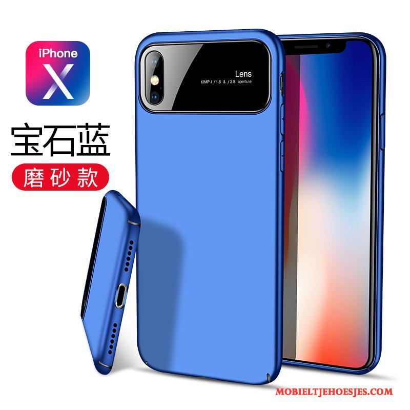 iPhone X Hoes Glas Hoesje Telefoon Trend Anti-fall Nieuw Zwart