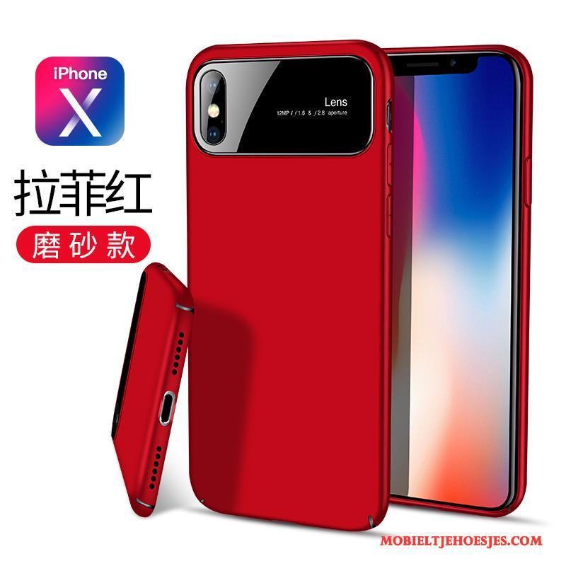 iPhone X Hoes Glas Hoesje Telefoon Trend Anti-fall Nieuw Zwart