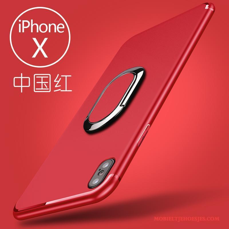 iPhone X Hoesje Dun Ondersteuning Zacht Roze Schrobben Hoes Nieuw