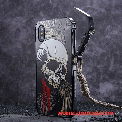 iPhone X Hoesje Metaal Hoes Trendy Merk Anti-fall Omlijsting All Inclusive Machinerie