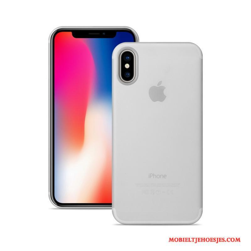 iPhone X Hoesje Telefoon Bescherming Oranje Schrobben Dun