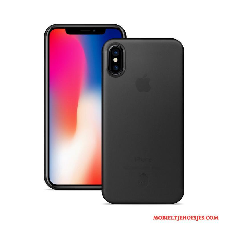 iPhone X Hoesje Telefoon Bescherming Oranje Schrobben Dun