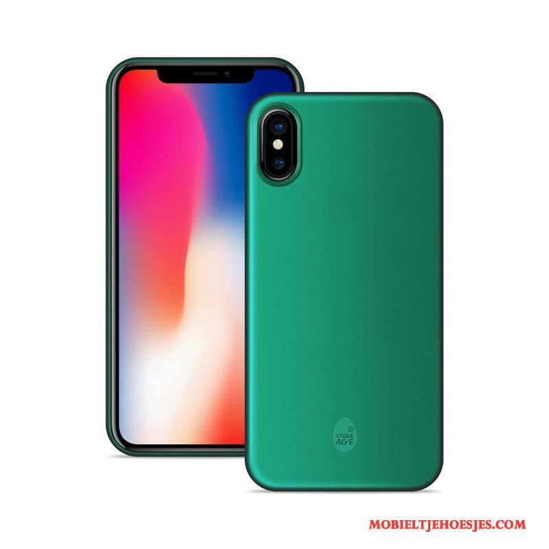 iPhone X Hoesje Telefoon Bescherming Oranje Schrobben Dun