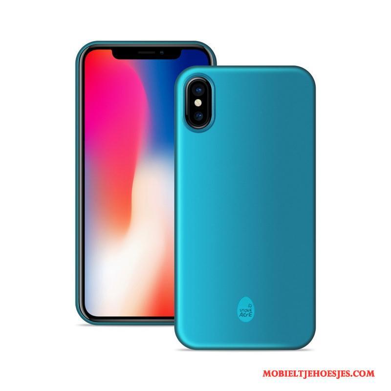 iPhone X Hoesje Telefoon Bescherming Oranje Schrobben Dun