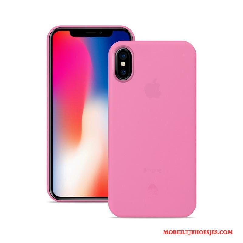 iPhone X Hoesje Telefoon Bescherming Oranje Schrobben Dun