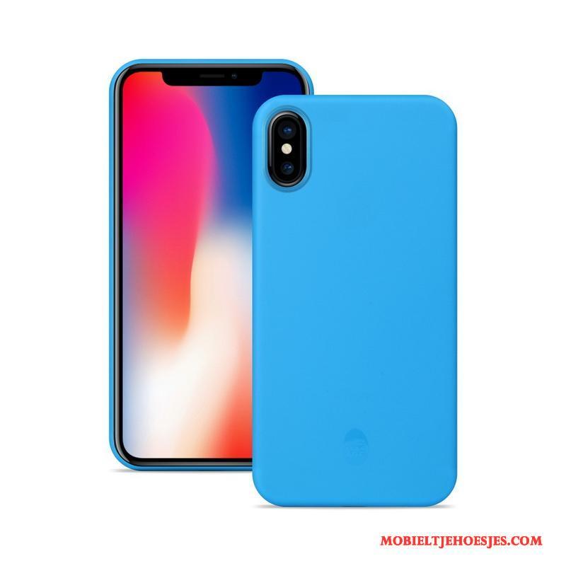 iPhone X Hoesje Telefoon Bescherming Oranje Schrobben Dun