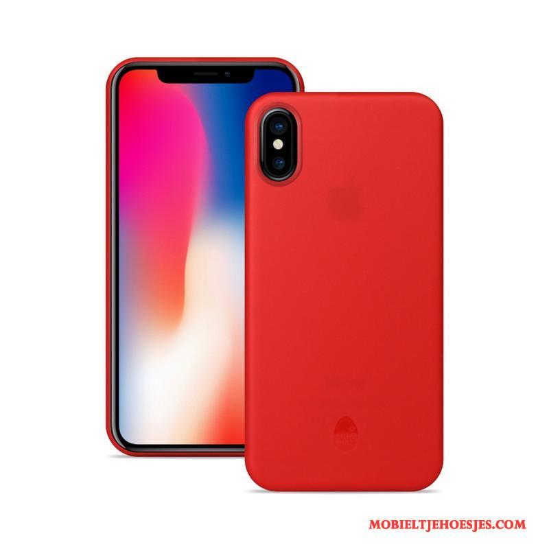 iPhone X Hoesje Telefoon Bescherming Oranje Schrobben Dun