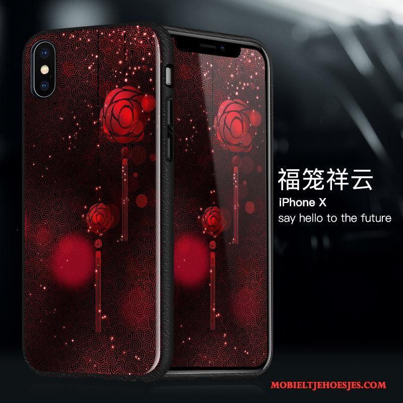 iPhone X Hoesje Telefoon Hanger Net Red Purper Anti-fall Nieuw Siliconen