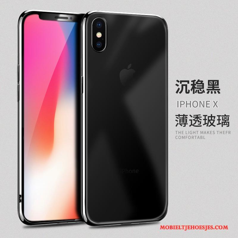 iPhone X Hoesje Trend Scheppend Glas Anti-fall All Inclusive Nieuw Siliconen