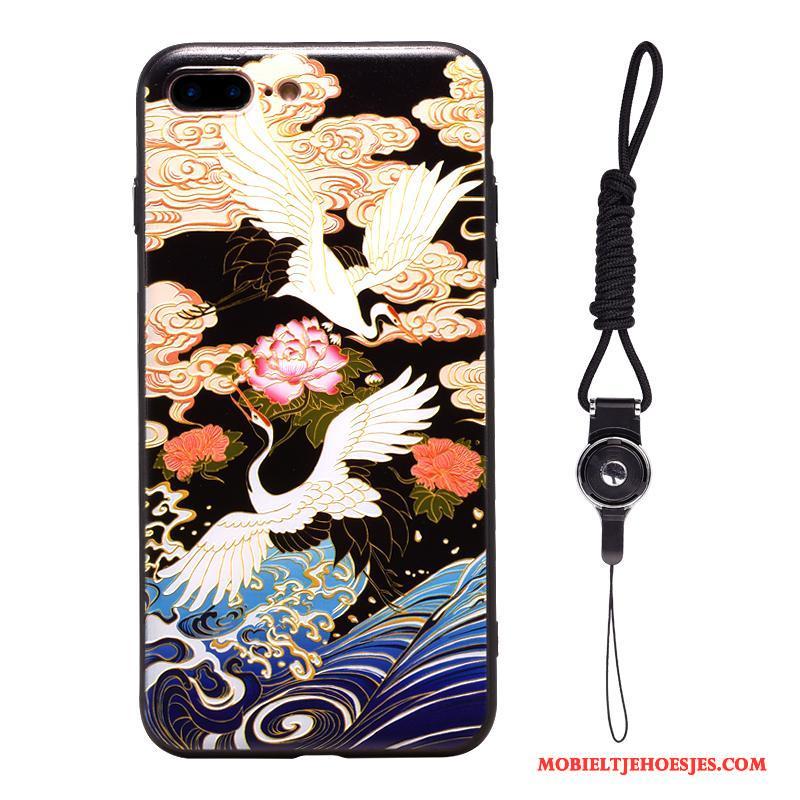 iPhone X Kraan Vintage Kers Hanger Japans Purper Hoesje Telefoon