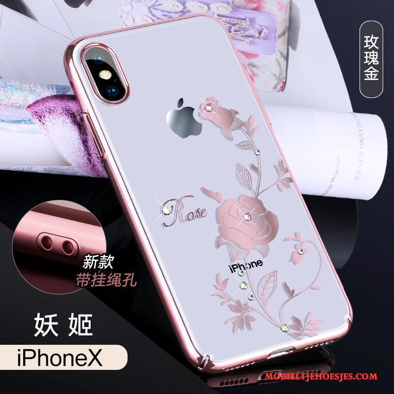 iPhone X Nieuw All Inclusive Hanger Hoesje Telefoon Trendy Merk Anti-fall Luxe