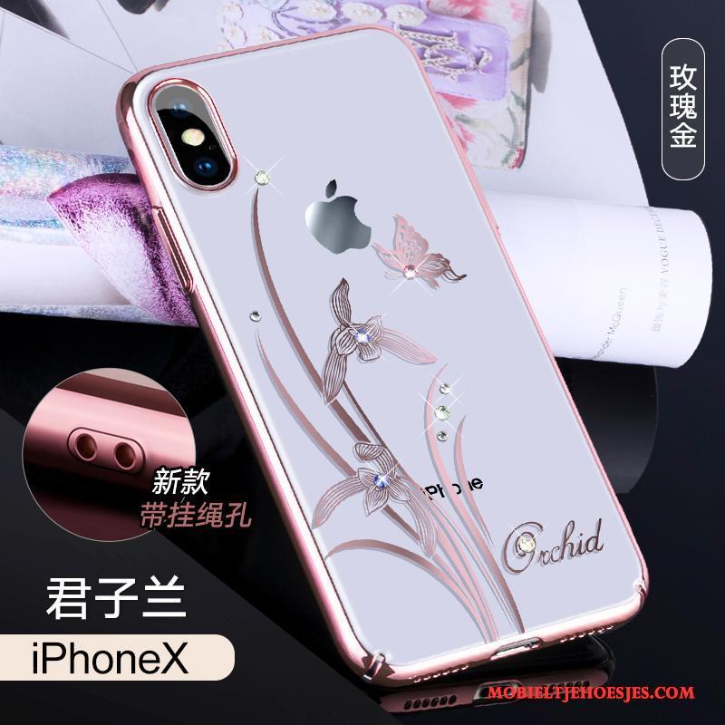 iPhone X Nieuw All Inclusive Hanger Hoesje Telefoon Trendy Merk Anti-fall Luxe