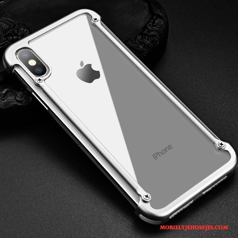 iPhone X Nieuw Scheppend Persoonlijk Hoesje Telefoon Metaal Omlijsting Anti-fall