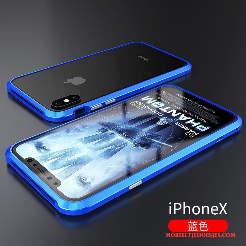 iPhone X Omlijsting Nieuw Metaal Anti-fall Hoesje Telefoon Dun Scheppend