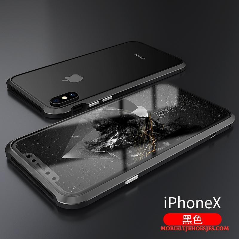 iPhone X Omlijsting Nieuw Metaal Anti-fall Hoesje Telefoon Dun Scheppend