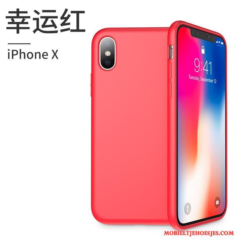 iPhone X Rood Hoesje Telefoon All Inclusive Trendy Merk Siliconen Nieuw